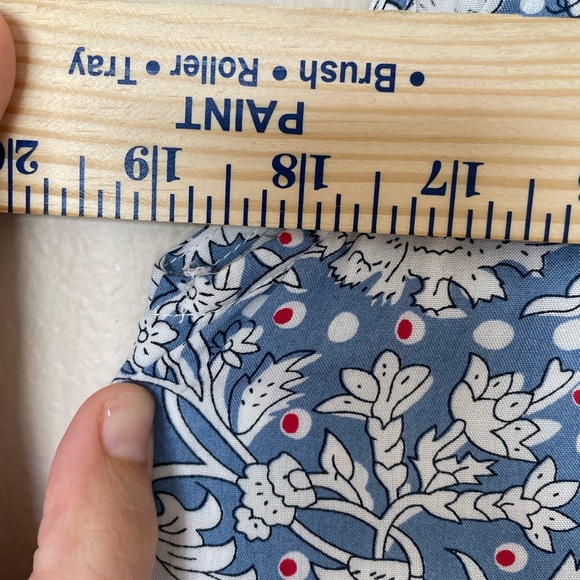 GiGiO Boho Sleeveless V Neck Button Down Long Blue Dress Ruffled Hem Size Medium - Picture 15 of 16